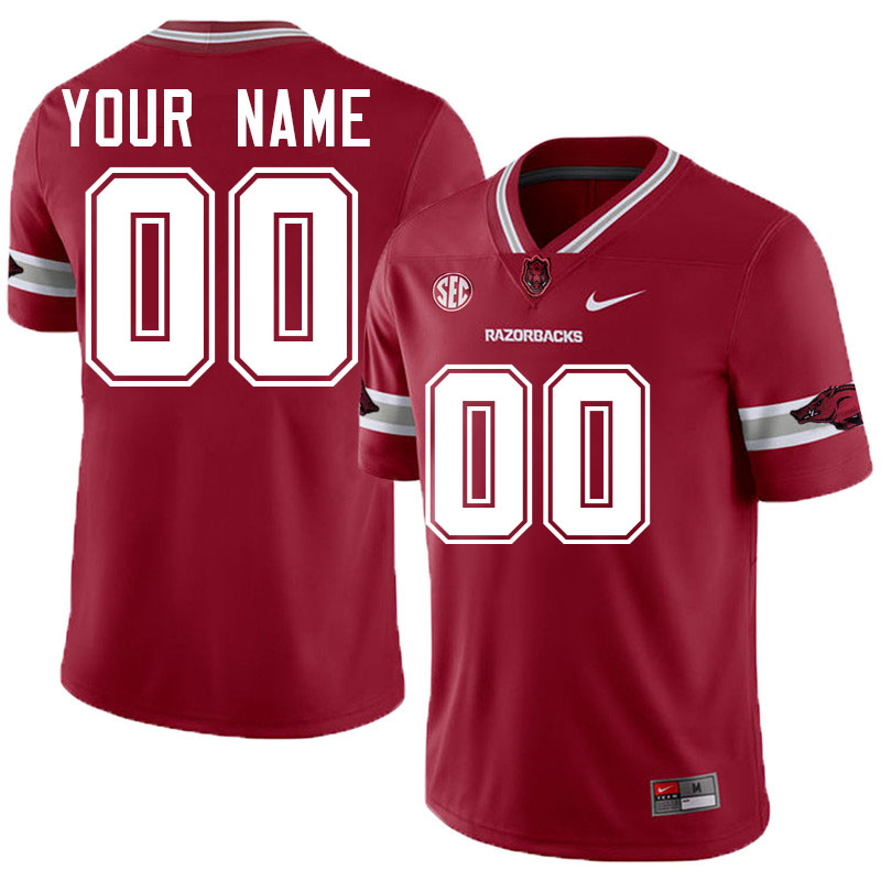 Custom Arkansas Razorbacks Name And Number Football Jersey-Alternate